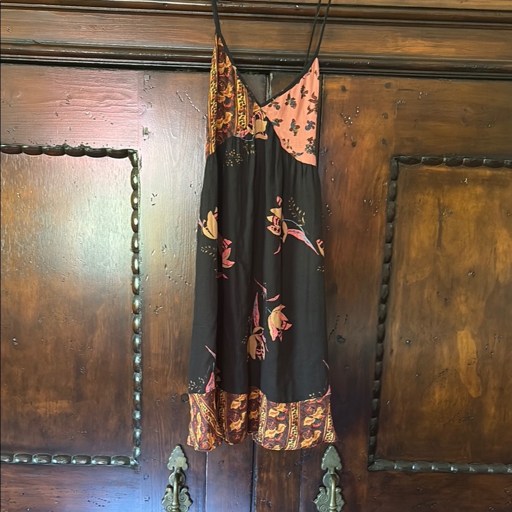 Bohemian Black and Pink Dress